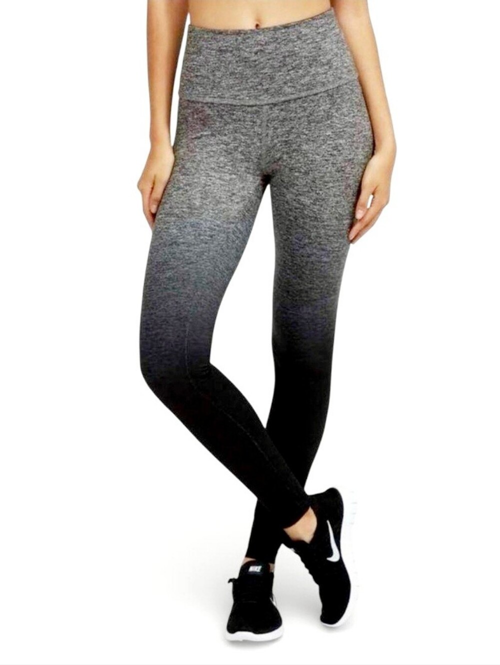 Beyond Yoga Spacedye Black Gray Ombre Leggings Size Medium